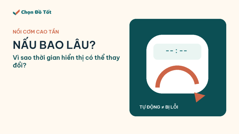 Nồi cơm cao tần nấu bao lâu và vì sao thời gian hiển thị thay đổi