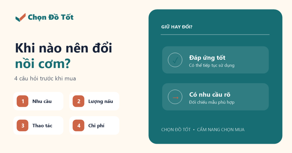 Bốn câu hỏi giúp cân nhắc khi nào nên đổi nồi cơm